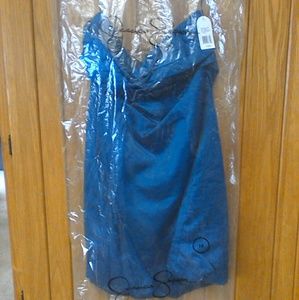 NWT, Jessica Simpson Curacao Blue Strapless Dress